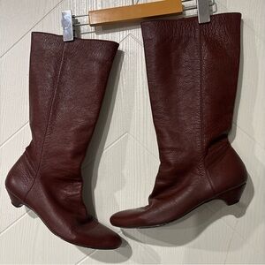 Women's Brown Leather Knee-High Boots